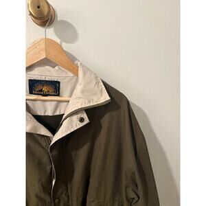 Vintage Utility Jacket Olive Green Lightweight Military Style Layering Jacket ✨